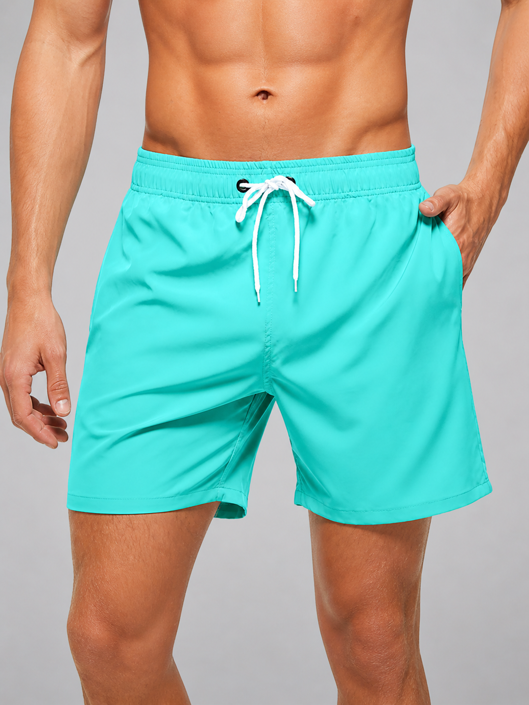 Men's Board Shorts with Drawstring Waist