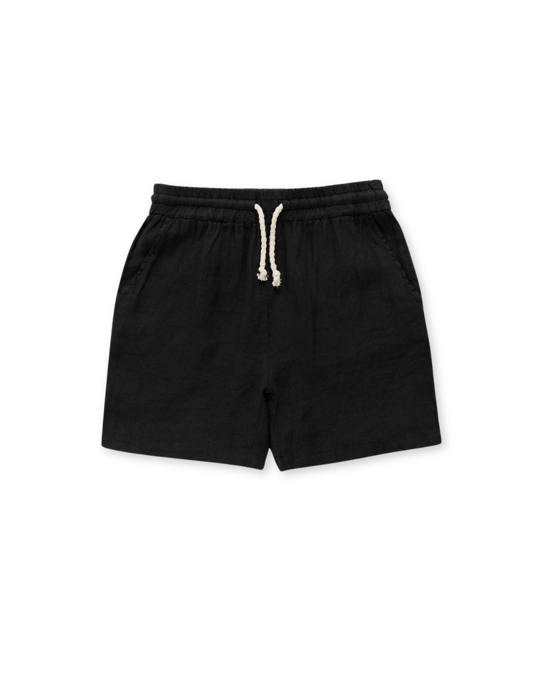Men's Linen Drawstring Shorts with Side Pockets