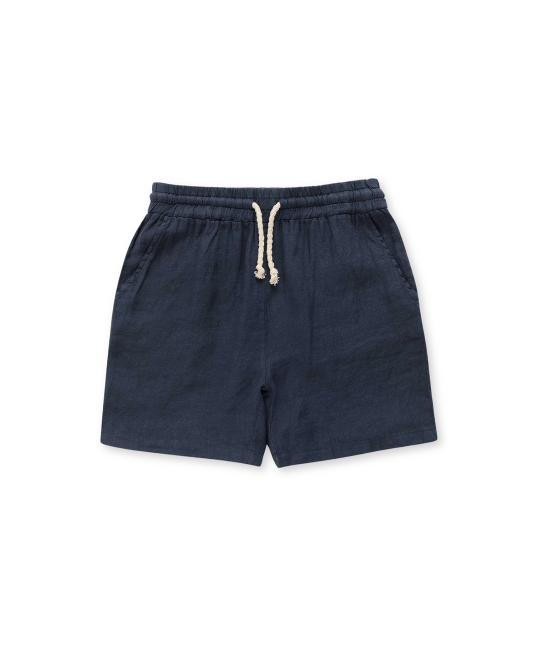 Men's Linen Drawstring Shorts with Side Pockets
