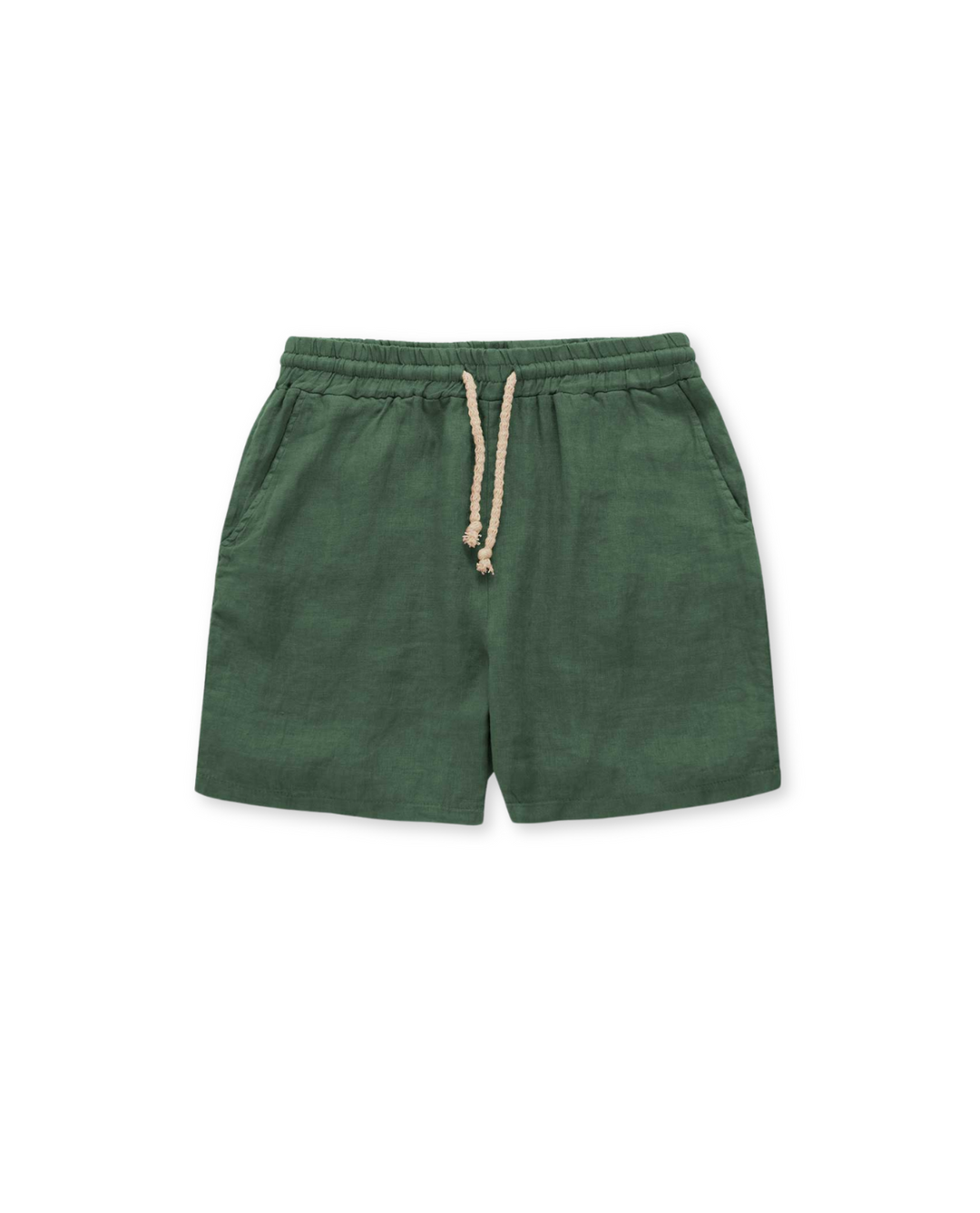 Men's Linen Drawstring Shorts with Side Pockets