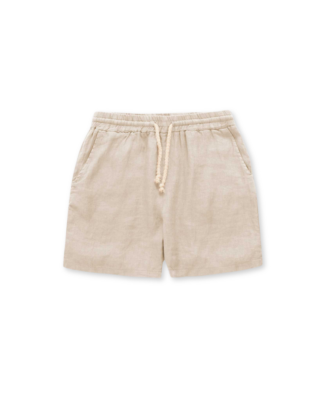 Men's Linen Drawstring Shorts with Side Pockets