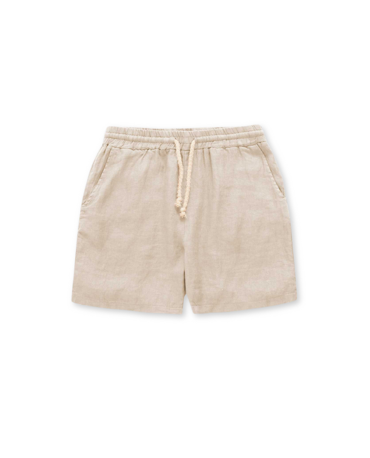 Men's Linen Drawstring Shorts with Side Pockets