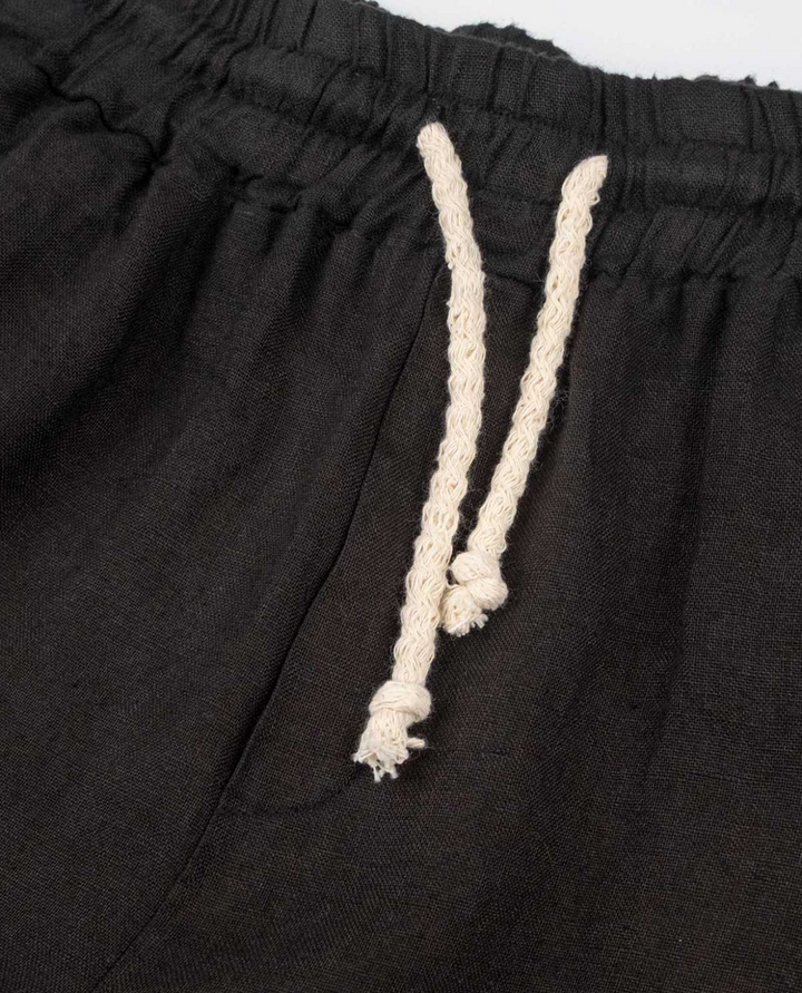 Men's Linen Drawstring Shorts with Side Pockets