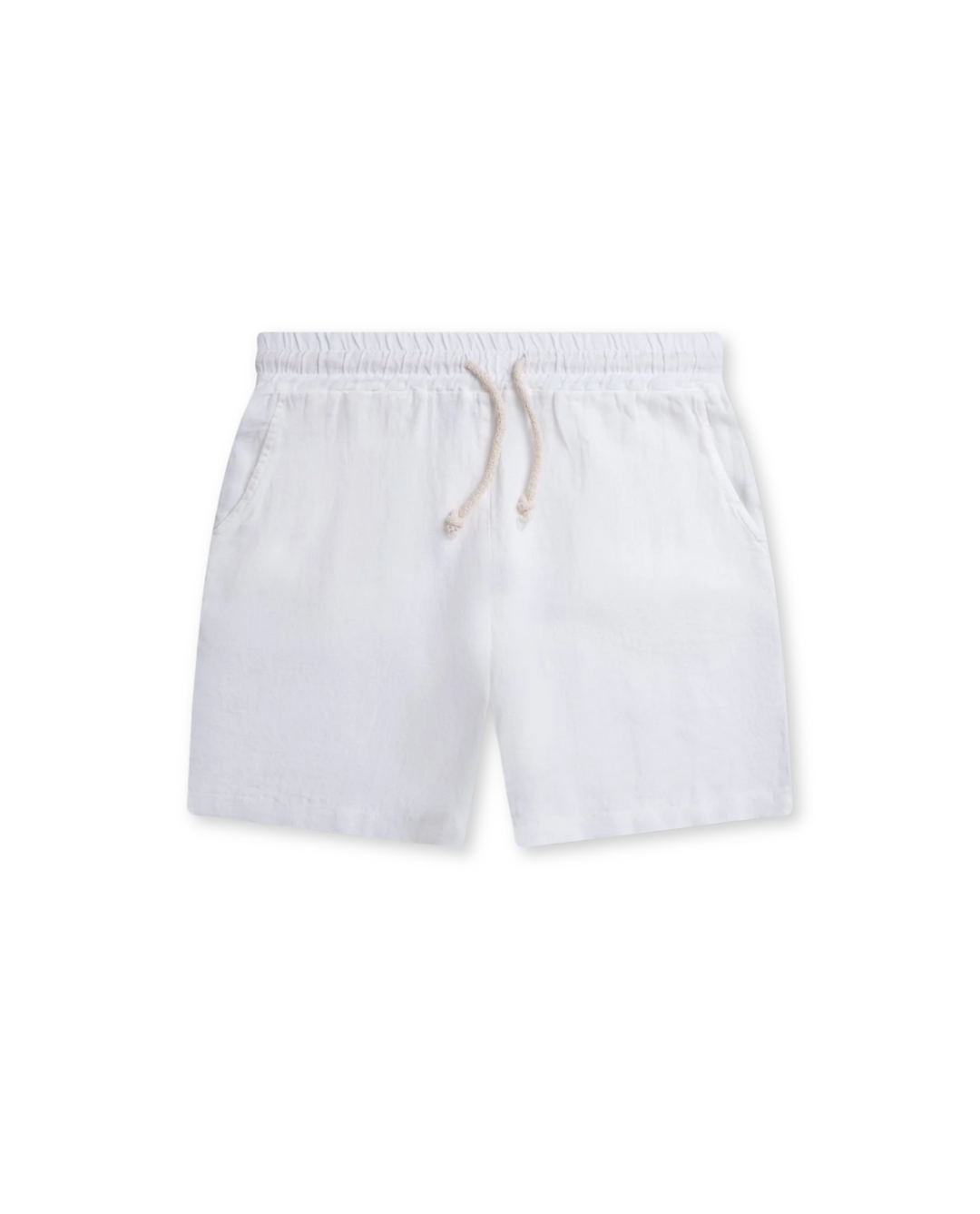 Men's Linen Drawstring Shorts with Side Pockets