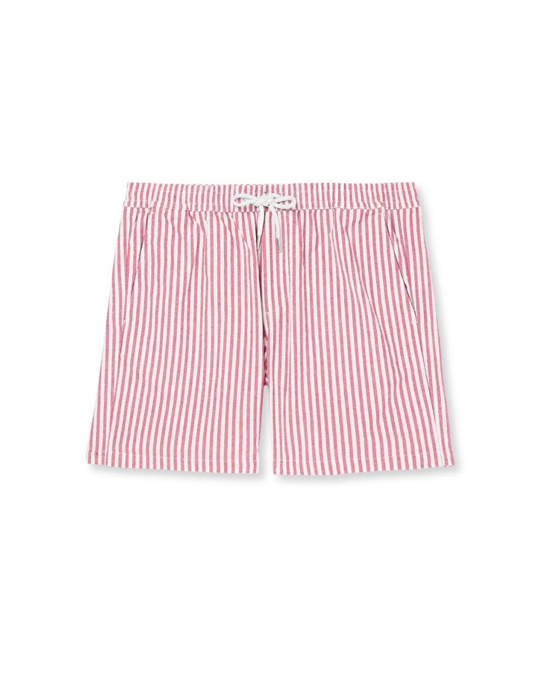 Men's Striped Drawstring Shorts with Side Pockets