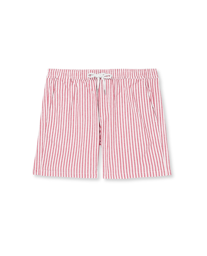 Men's Striped Drawstring Shorts with Side Pockets