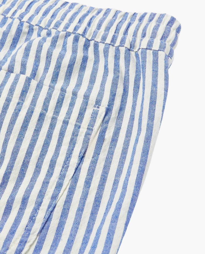 Men's Striped Drawstring Shorts with Side Pockets