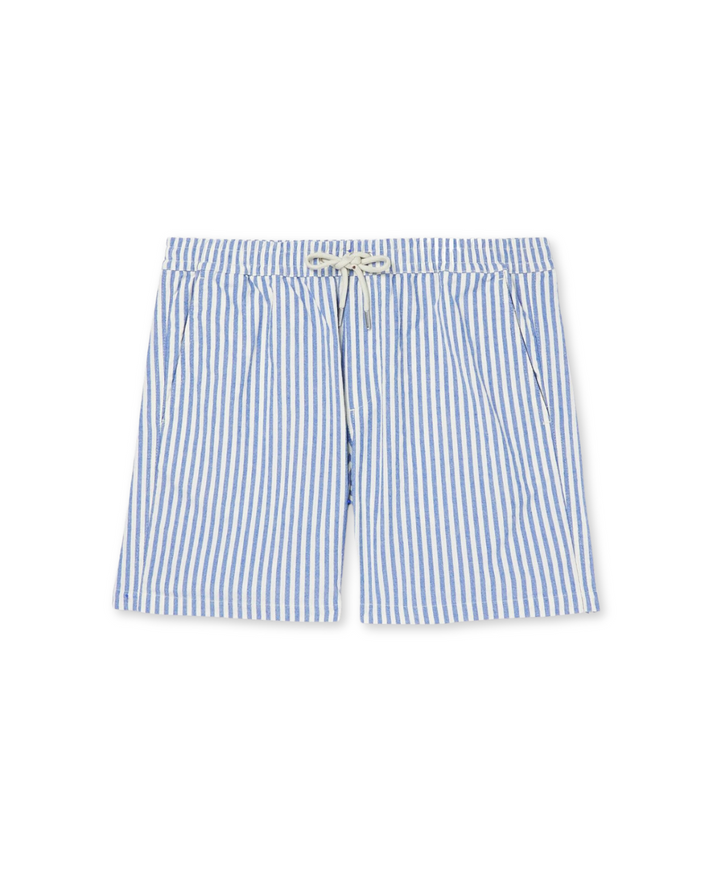 Men's Striped Drawstring Shorts with Side Pockets