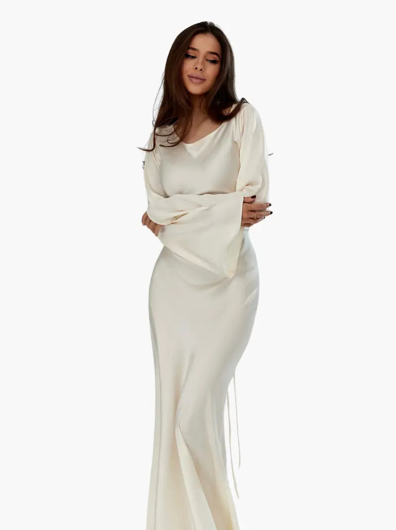Elina | Elegant Long Sleeved Maxi Dress