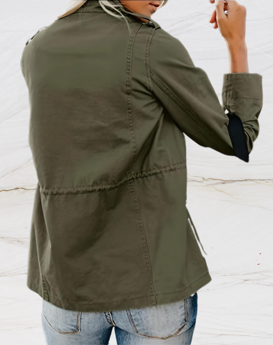 Women's Utility Jacket with Pocket Detail and Button Front