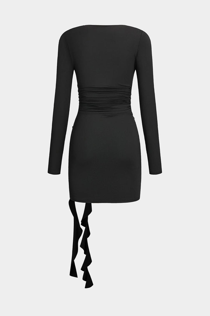 Natalia | Ruched Long Sleeve Bodycon Mini Dress