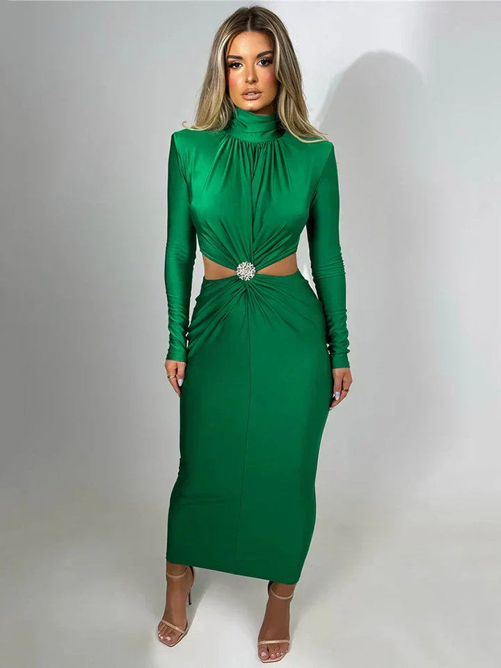 Clara | High Neck Cut Out Occasion Dress
