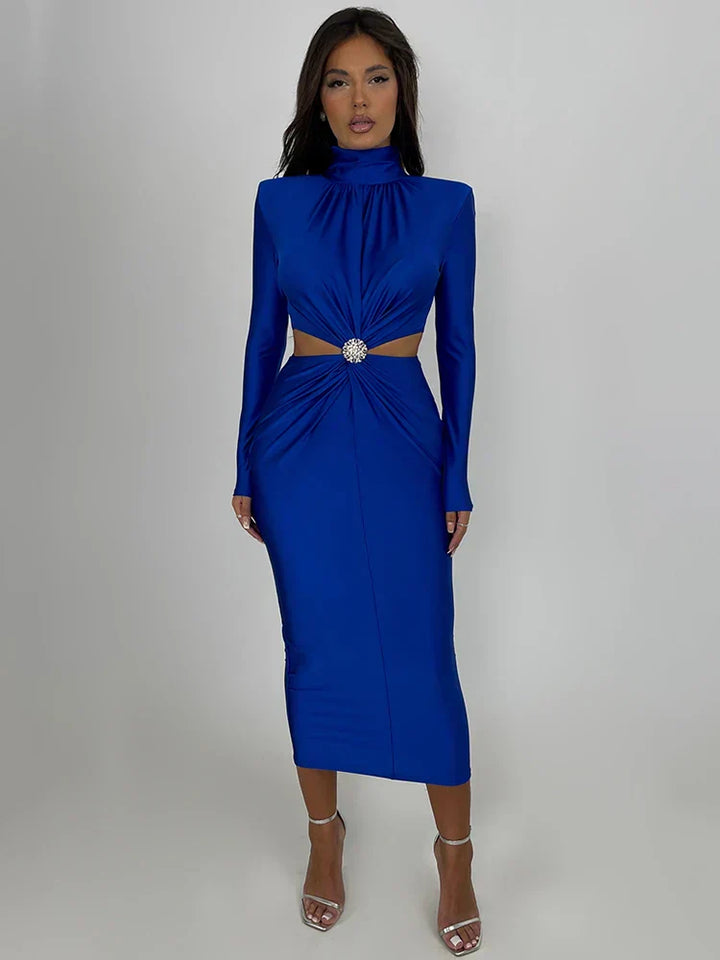 Clara | High Neck Cut Out Occasion Dress