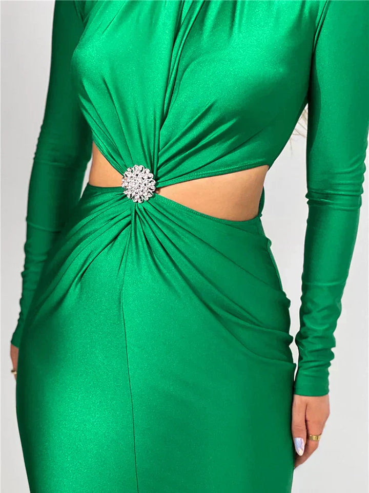 Clara | High Neck Cut Out Occasion Dress
