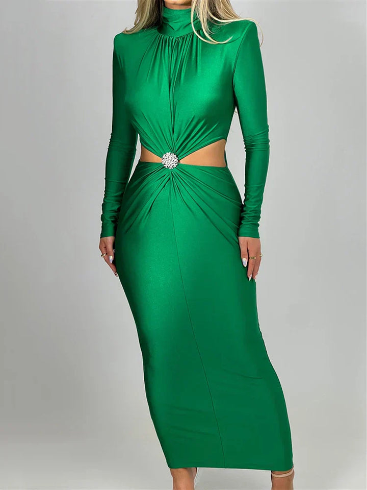 Clara | High Neck Cut Out Occasion Dress