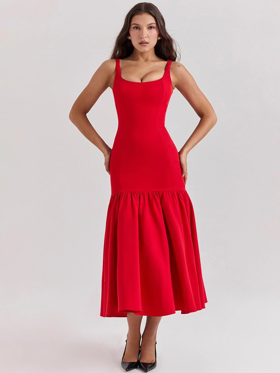 Isabella | Elegant Ruffle Occasion Maxi Dress