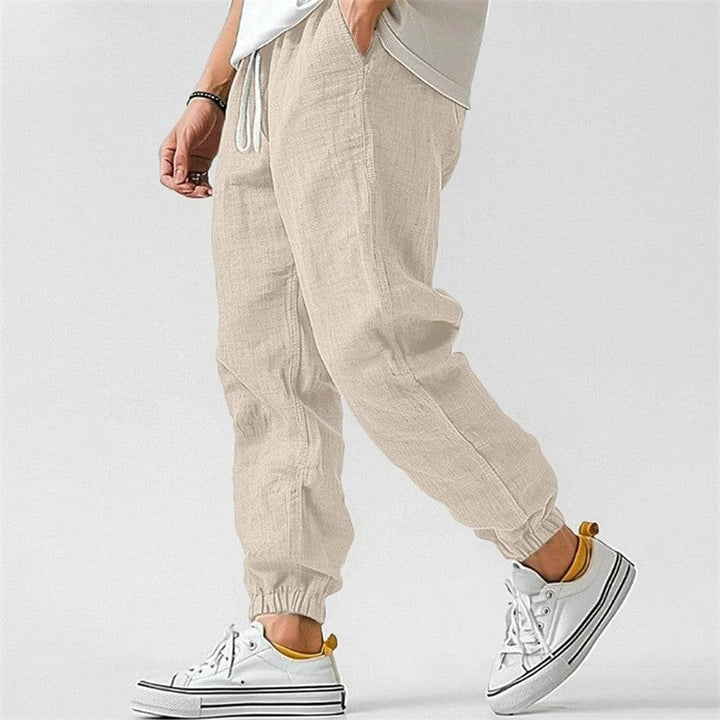 Relaxed Fit Linen Jogger Pants