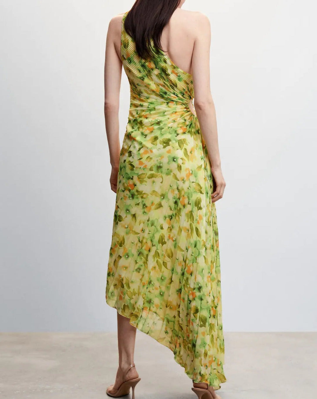 Celeste | Pleated One Shoulder Occasion Dress