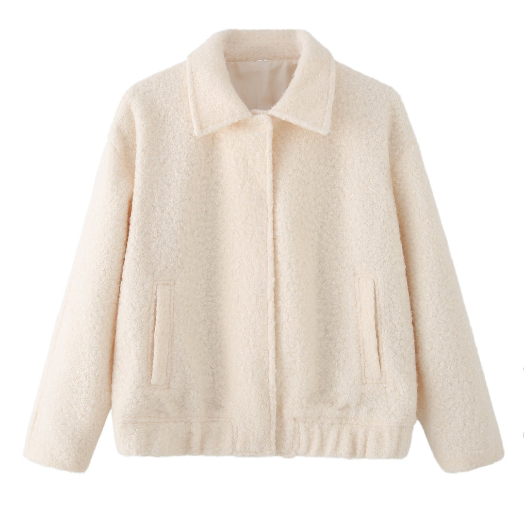 Women's Teddy Fleece Jacket with Elastic Hem