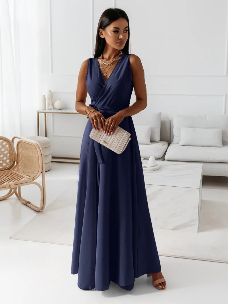 Grace | Satin Wrap Occasion Maxi Dress