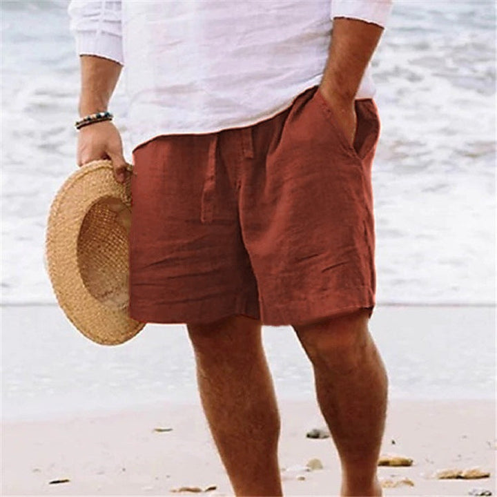 Men's Casual Beach Linen Shorts