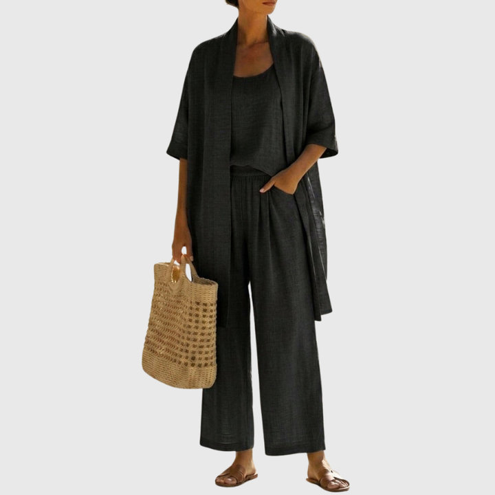 Women's Summer Linen Three Piece Set