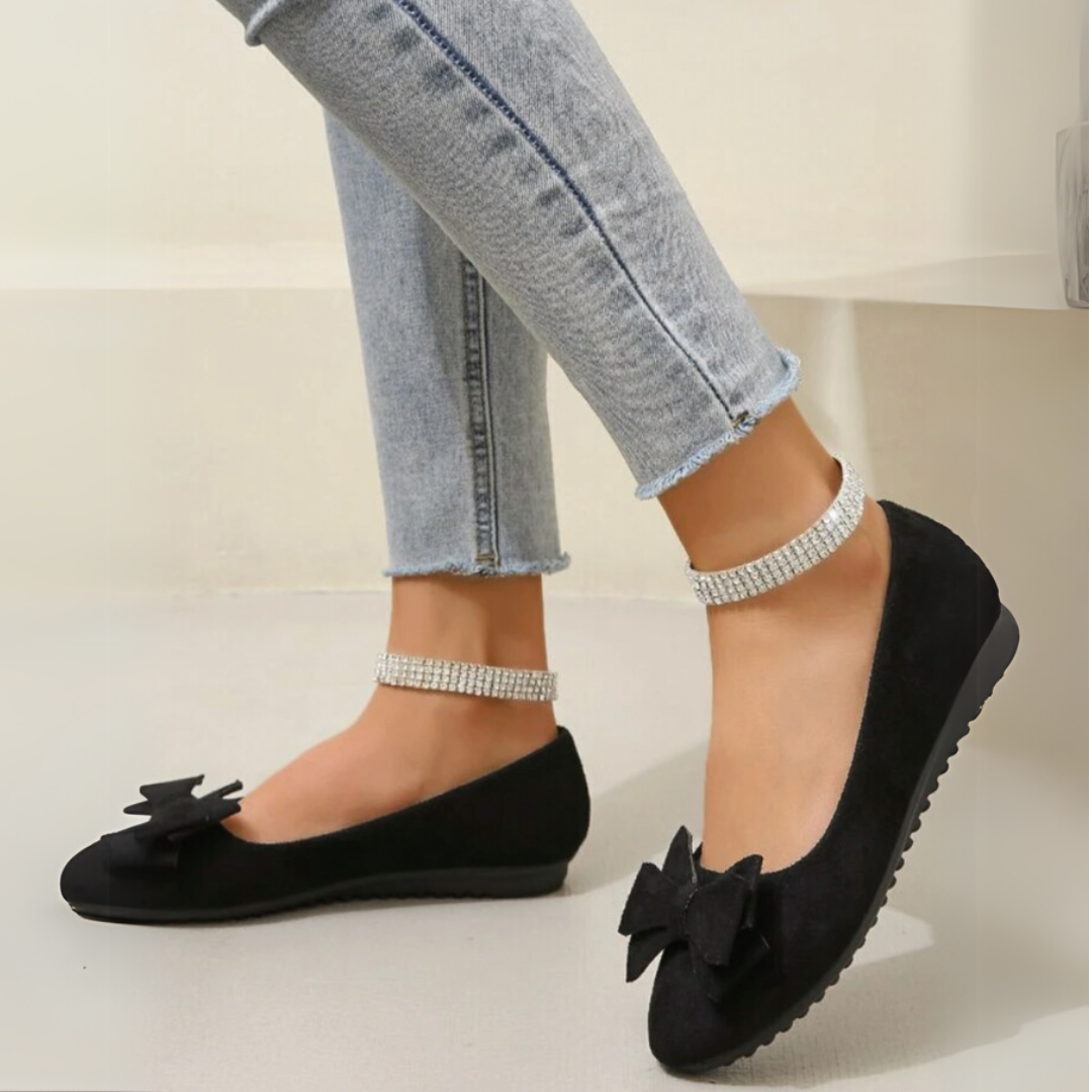 Womens Bow Ballet Flats