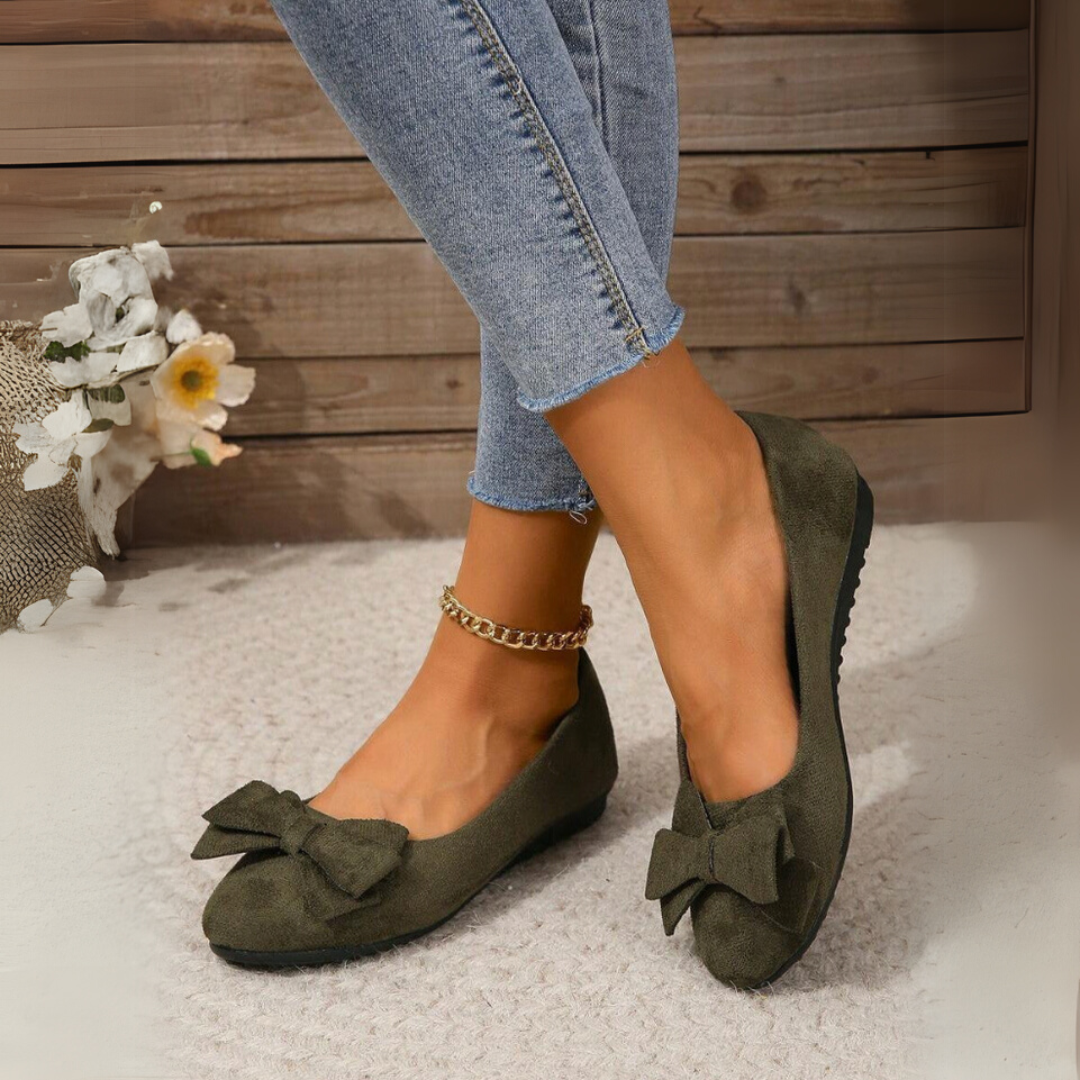 Womens Bow Ballet Flats