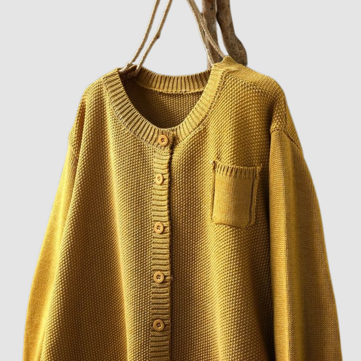 Maeva | Textured Button Front Knit Cardigan