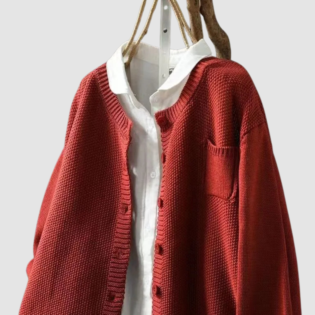 Maeva | Textured Button Front Knit Cardigan