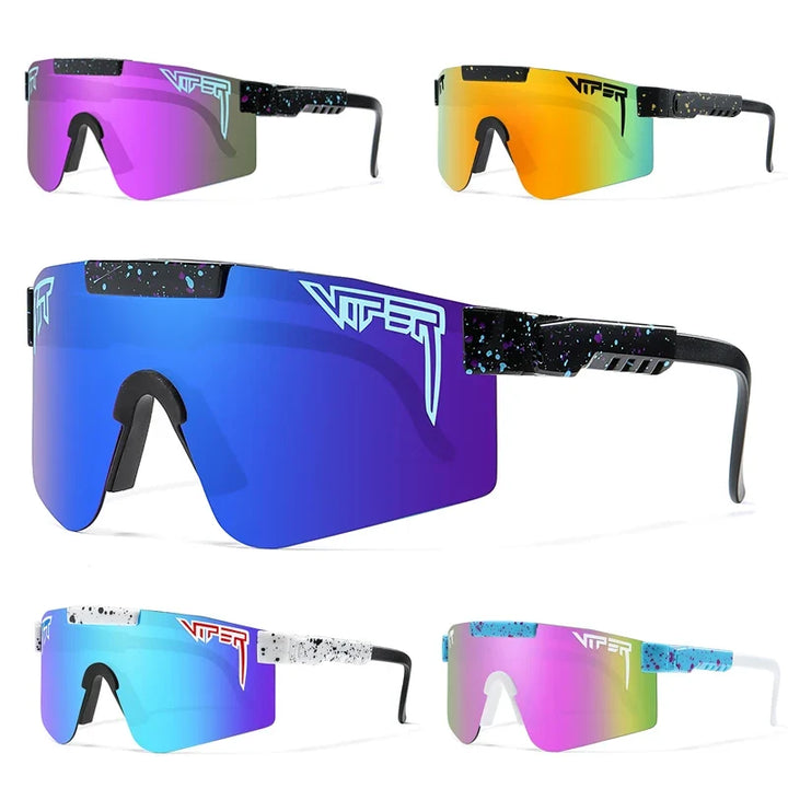 Sport Shield Sunglasses with Mirrored Lens