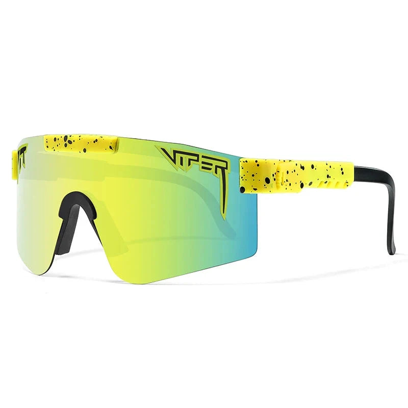 Sport Shield Sunglasses with Mirrored Lens