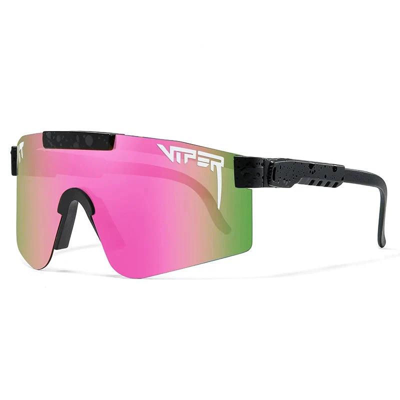 Sport Shield Sunglasses with Mirrored Lens
