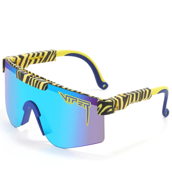 Sport Shield Sunglasses with Mirrored Lens