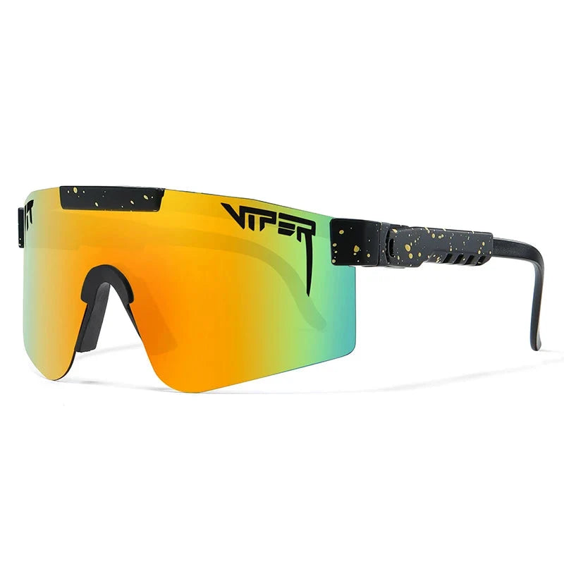 Sport Shield Sunglasses with Mirrored Lens