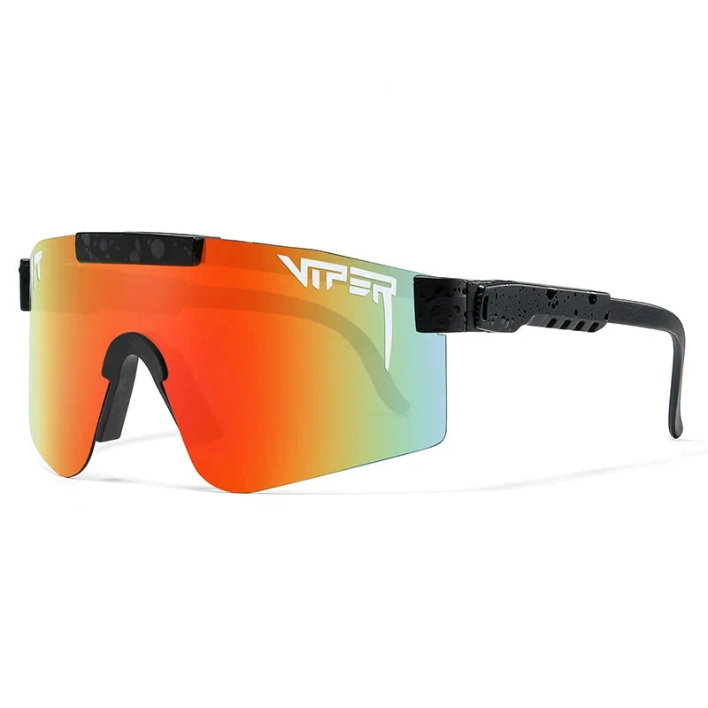 Sport Shield Sunglasses with Mirrored Lens