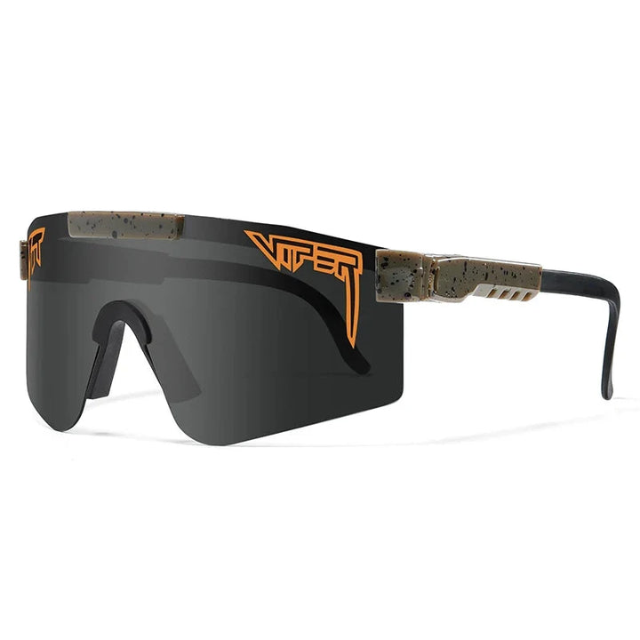 Sport Shield Sunglasses with Mirrored Lens