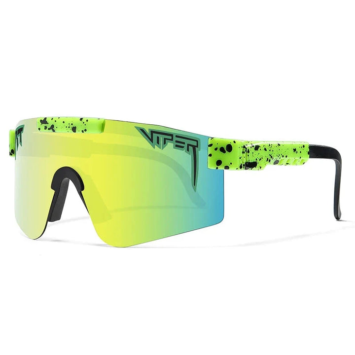 Sport Shield Sunglasses with Mirrored Lens