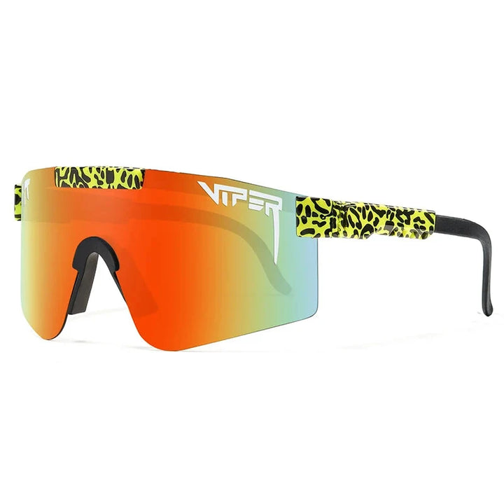 Sport Shield Sunglasses with Mirrored Lens