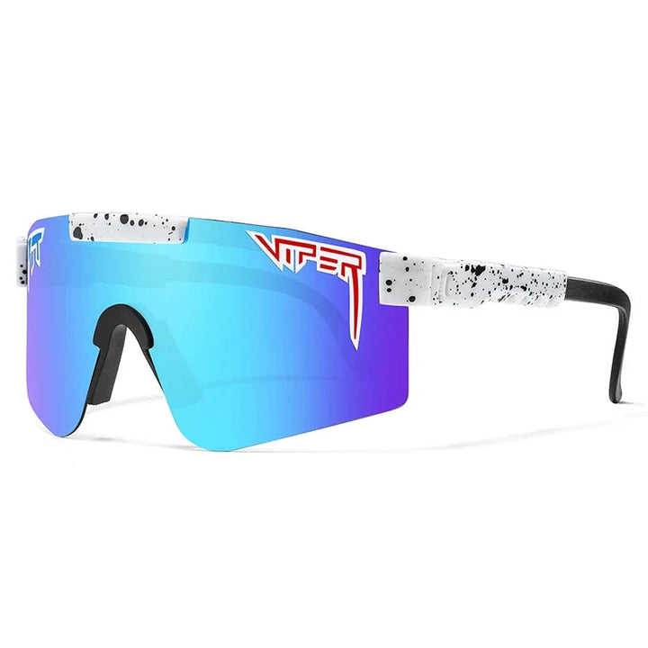 Sport Shield Sunglasses with Mirrored Lens