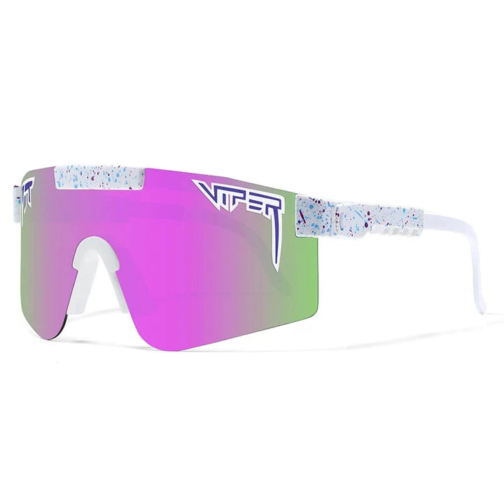 Sport Shield Sunglasses with Mirrored Lens