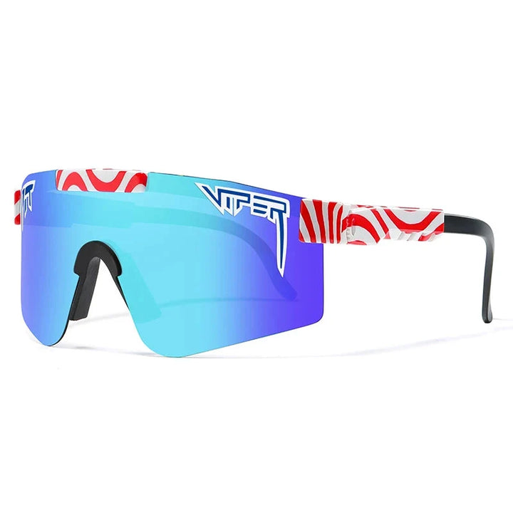 Sport Shield Sunglasses with Mirrored Lens