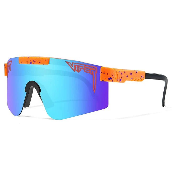 Sport Shield Sunglasses with Mirrored Lens