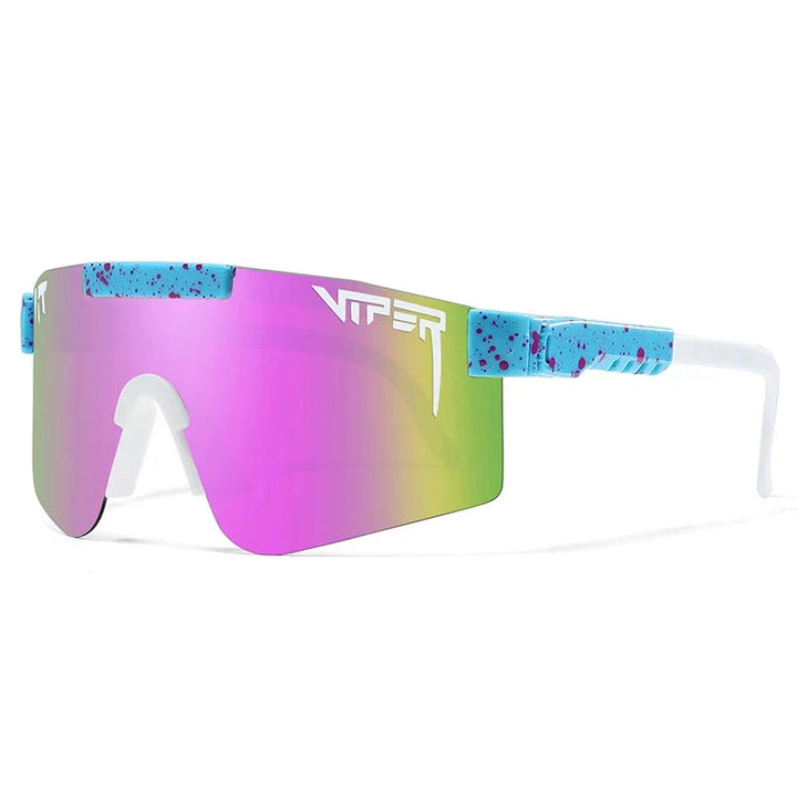 Sport Shield Sunglasses with Mirrored Lens