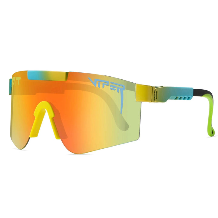 Sport Shield Sunglasses with Mirrored Lens