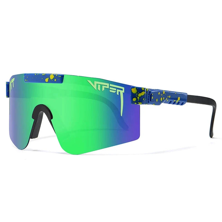 Sport Shield Sunglasses with Mirrored Lens