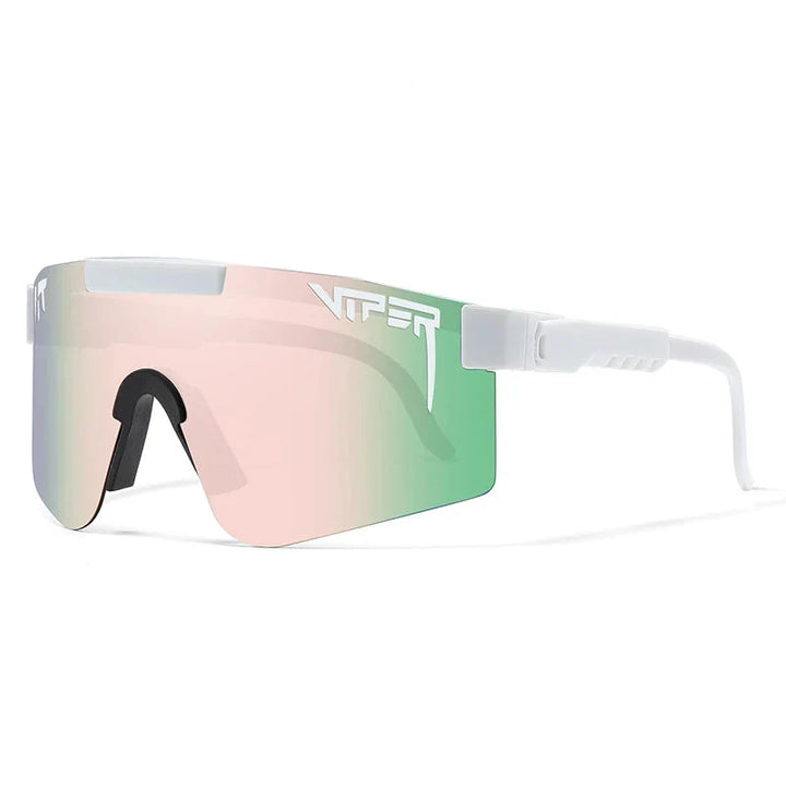 Sport Shield Sunglasses with Mirrored Lens