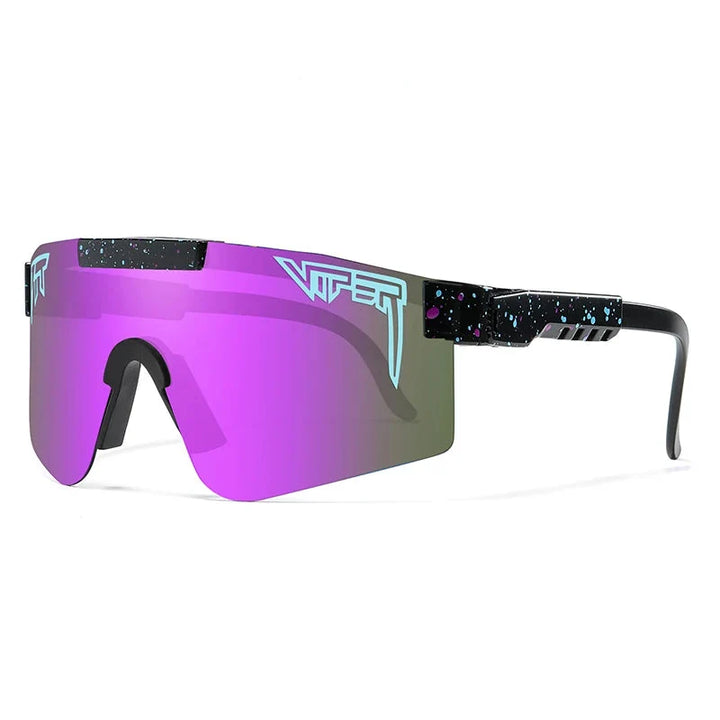Sport Shield Sunglasses with Mirrored Lens