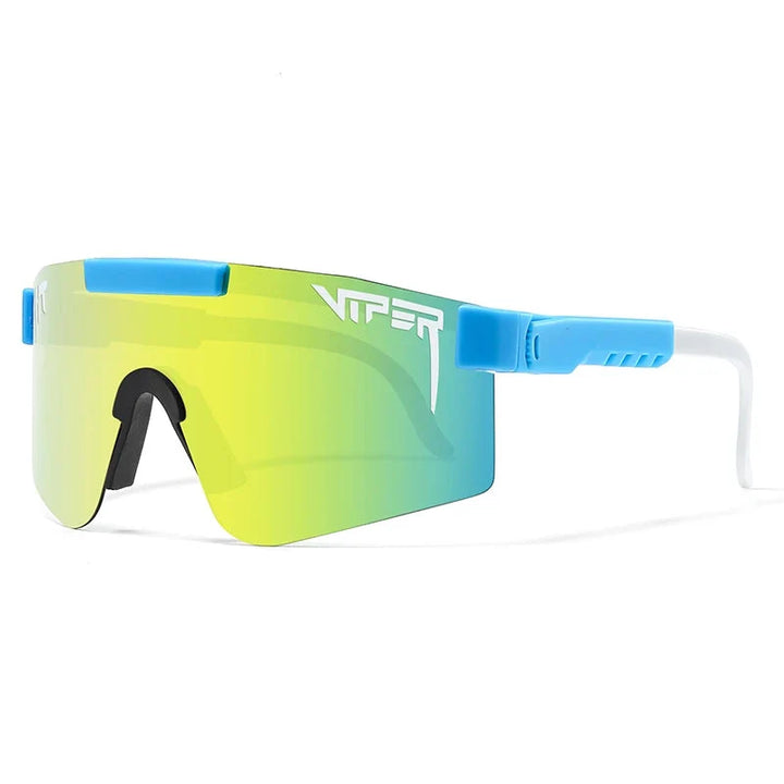 Sport Shield Sunglasses with Mirrored Lens