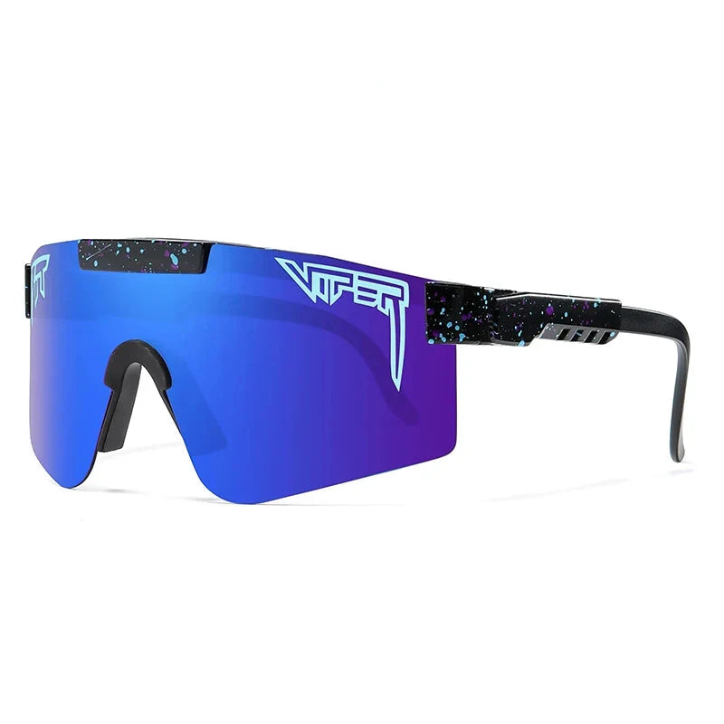 Sport Shield Sunglasses with Mirrored Lens